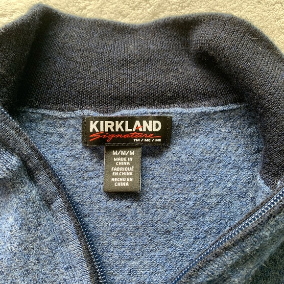 KIRKLAND SIGNATURE 3/4 SLEEVE QUARTER ZIP SWEATER - Picture 3 of 4